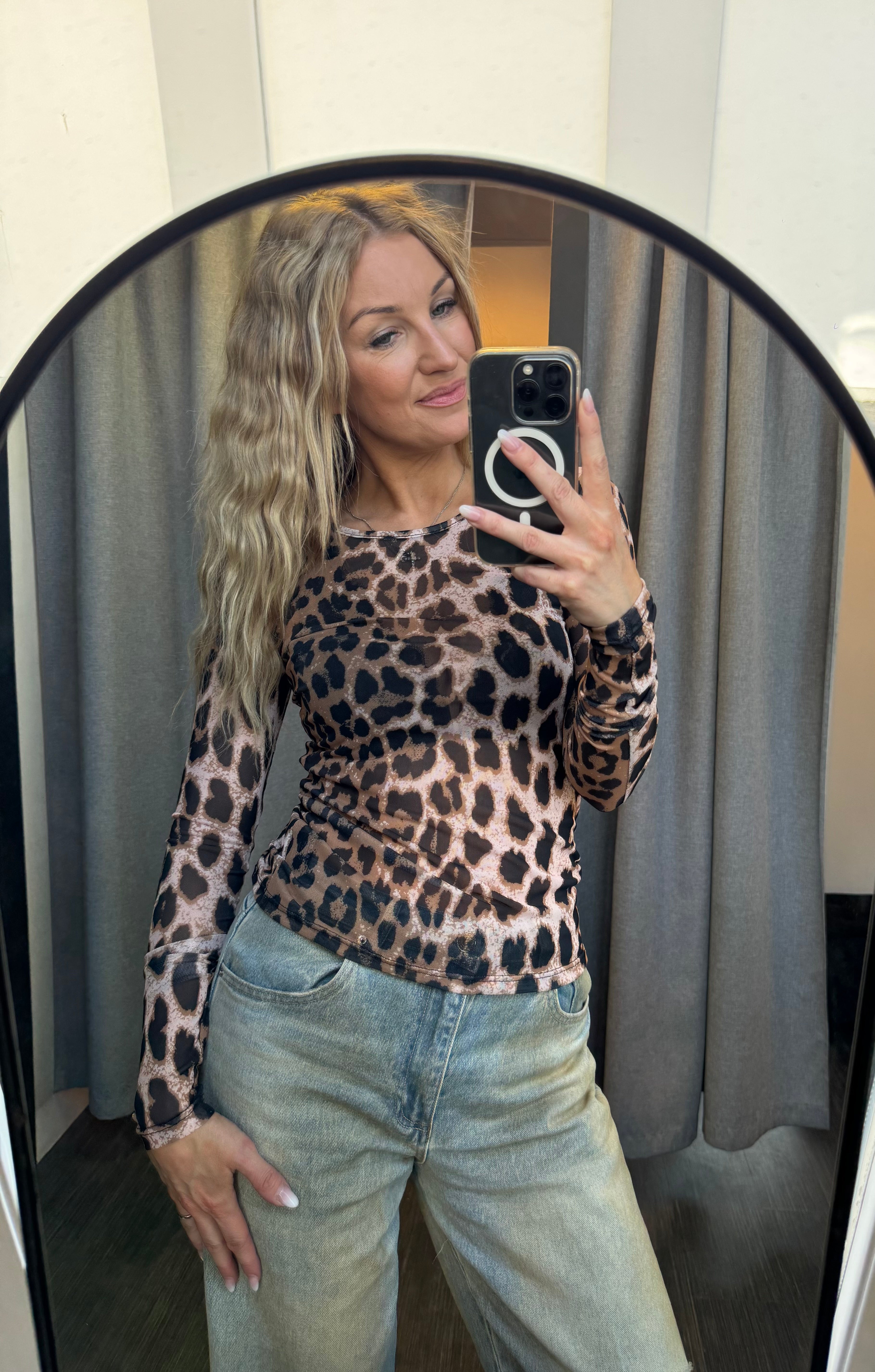 mesh toppur leopard