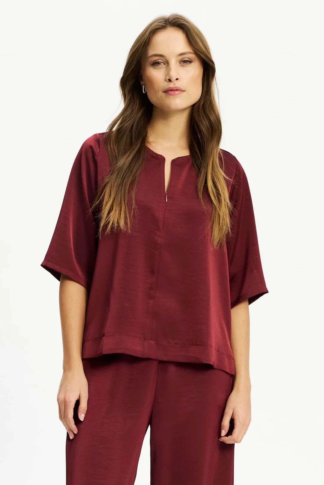 Ewa toppur - burgundy