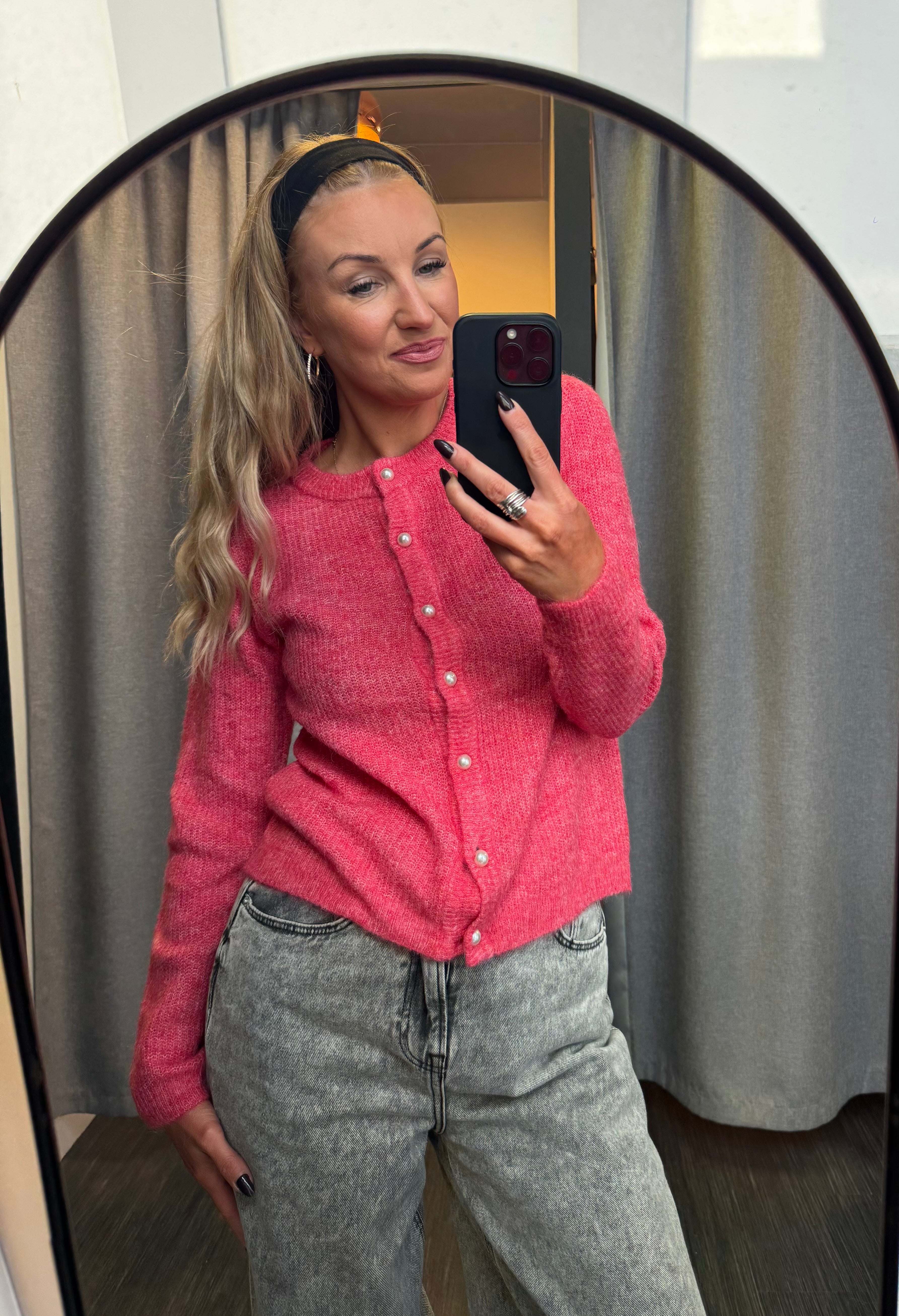 Ardens peysa hneppt berry