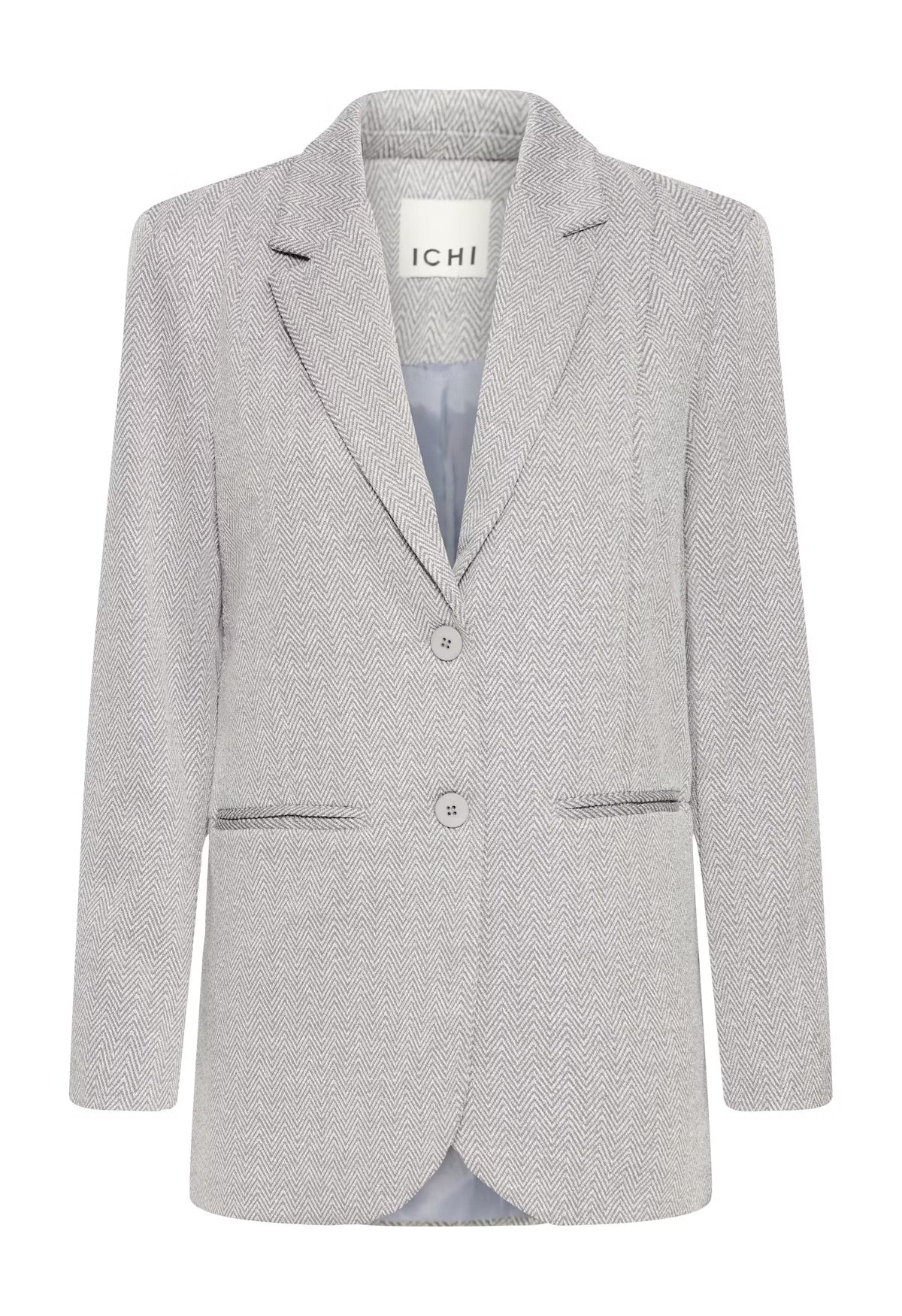 Kate jacquard oversize blazer - grár
