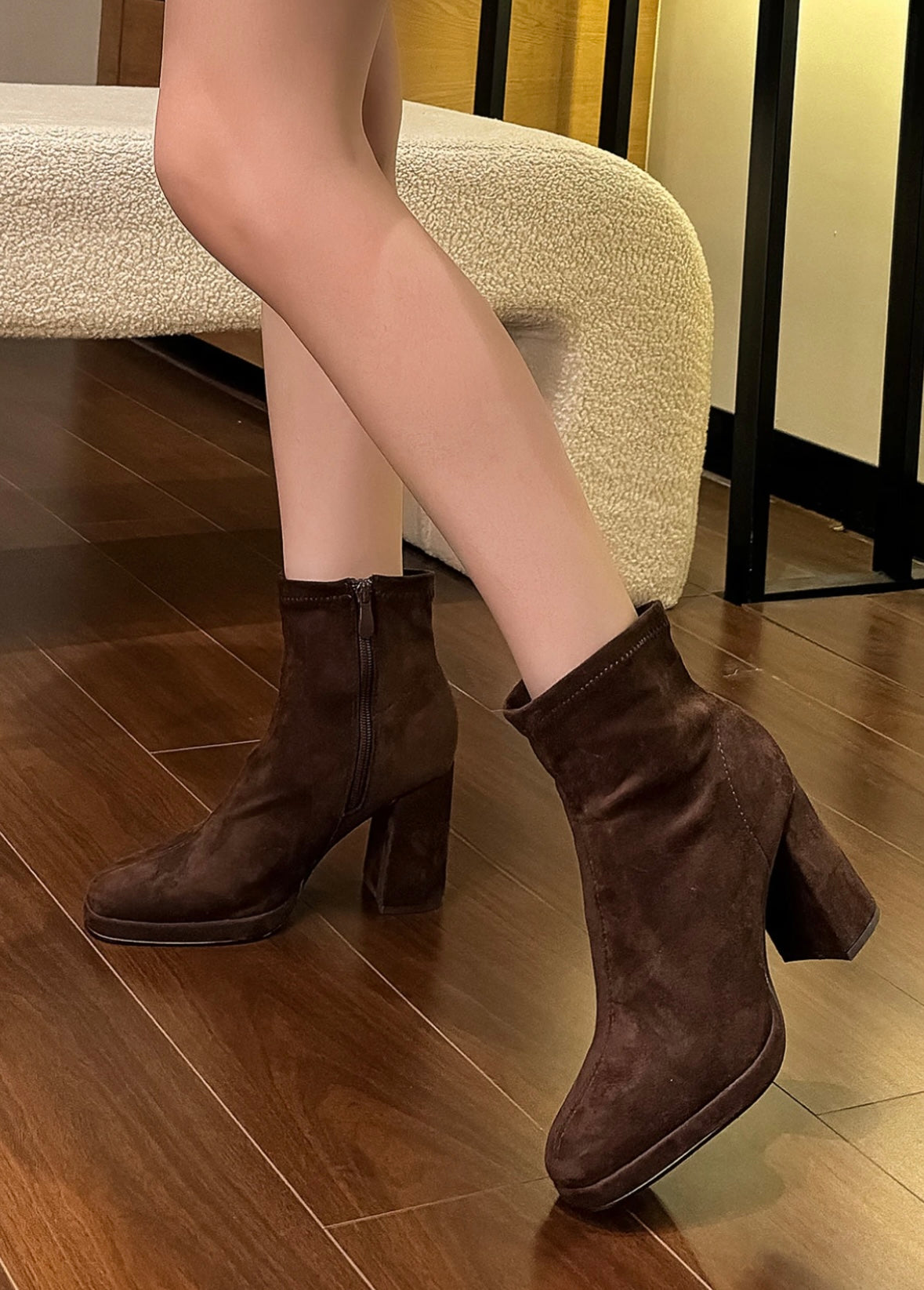 Amber boots - coffee