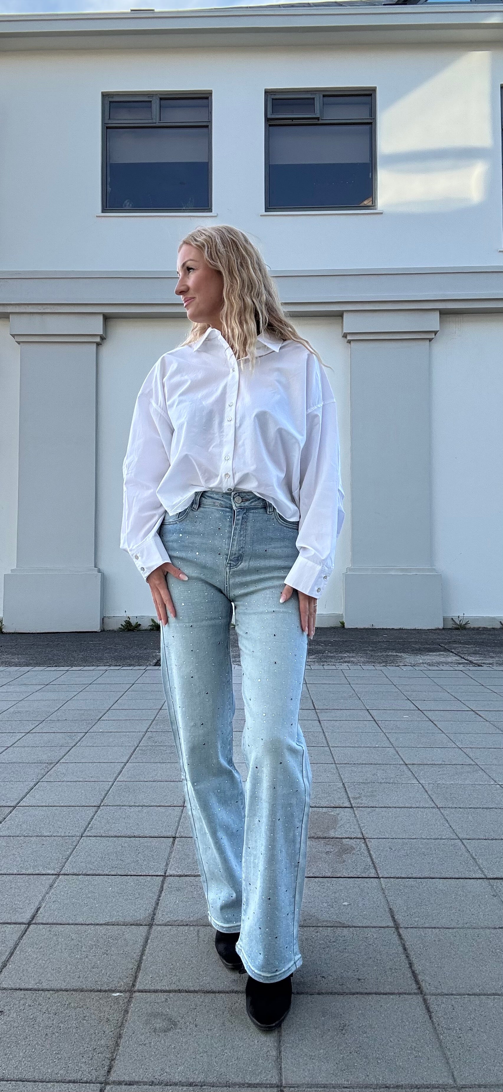 Cleo demantagallabuxur - light denim