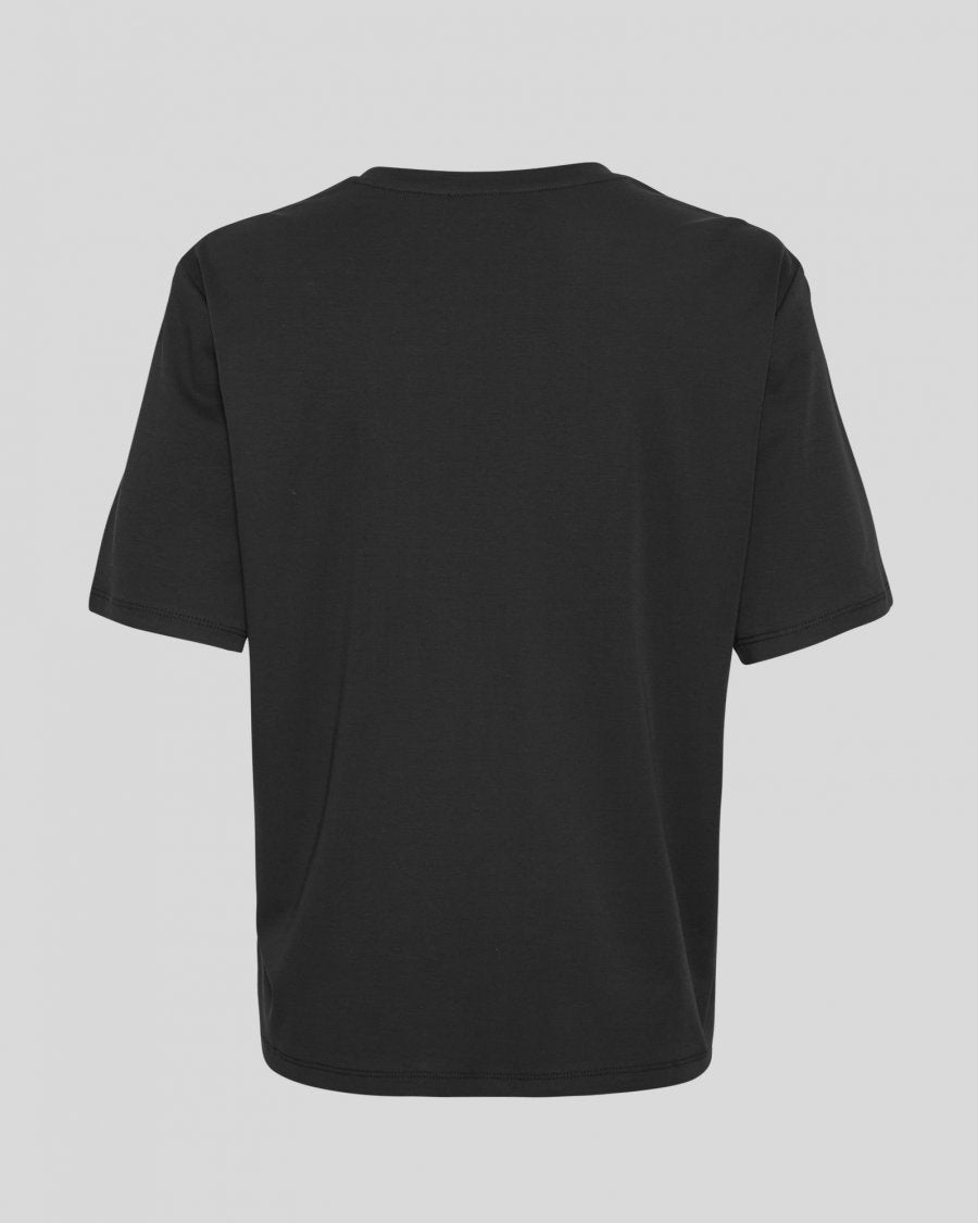 Melea icon logo t s-shirt - svartur