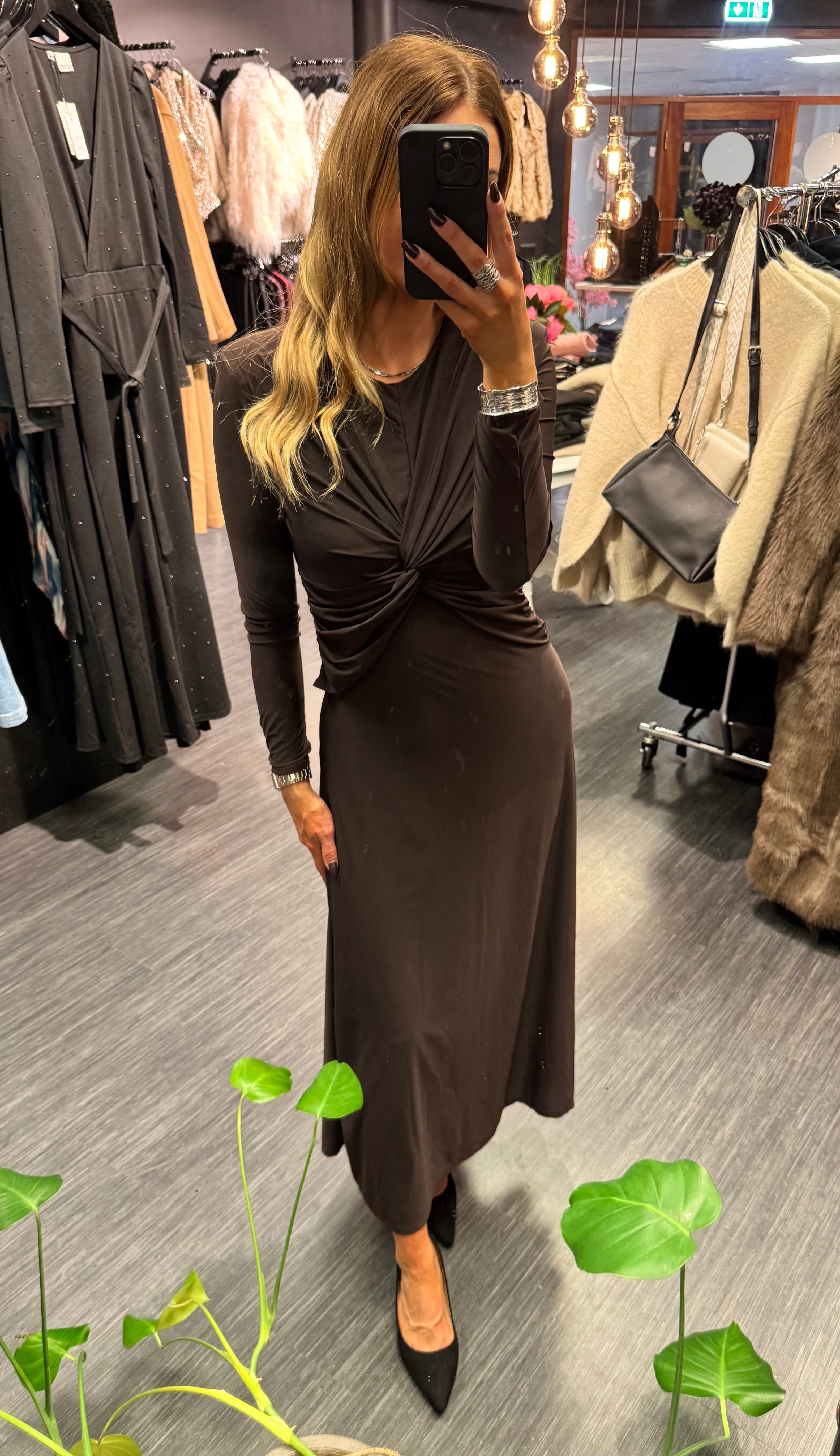 Elena kjóll - coffee