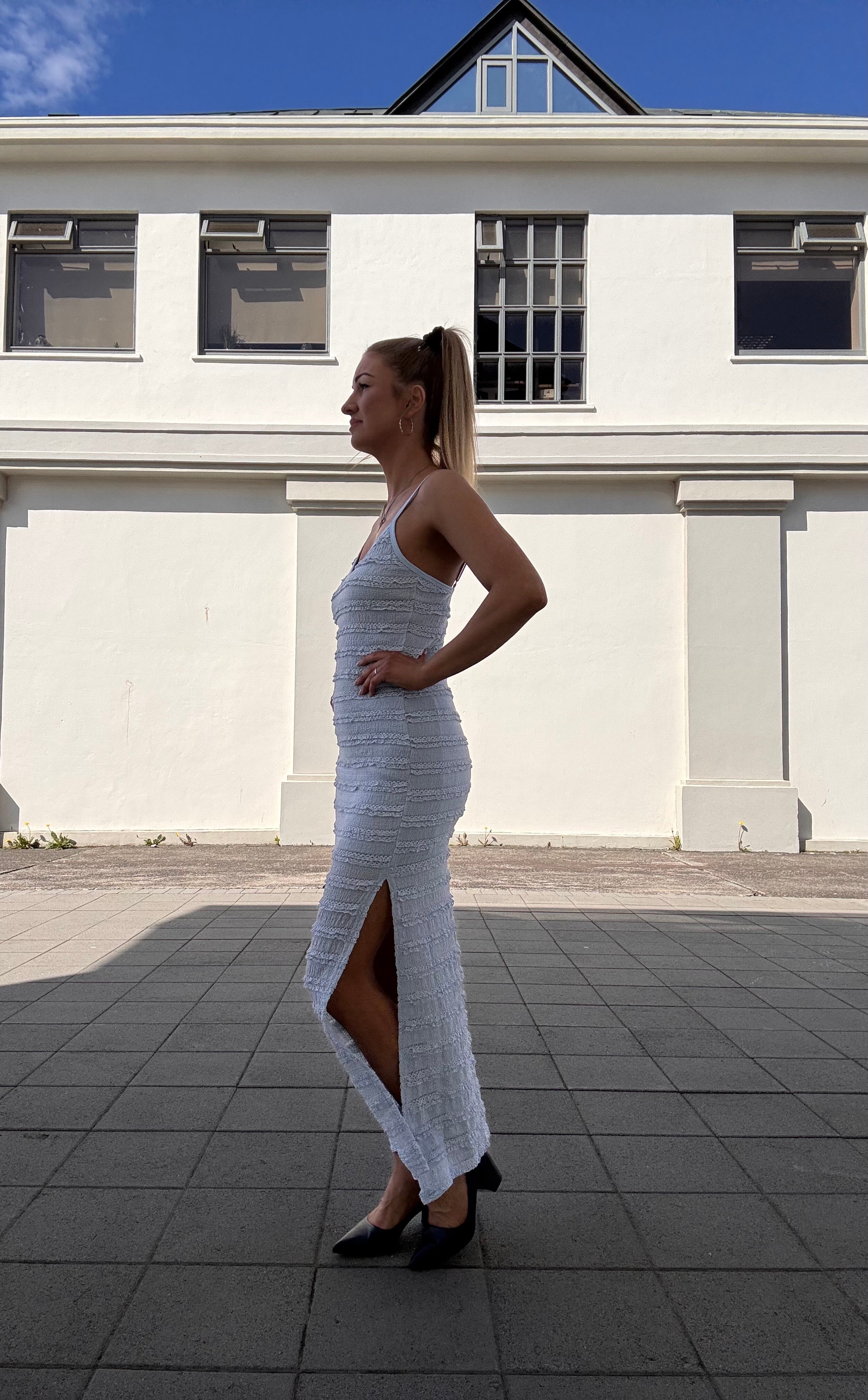 Lena kjóll - ljósblár