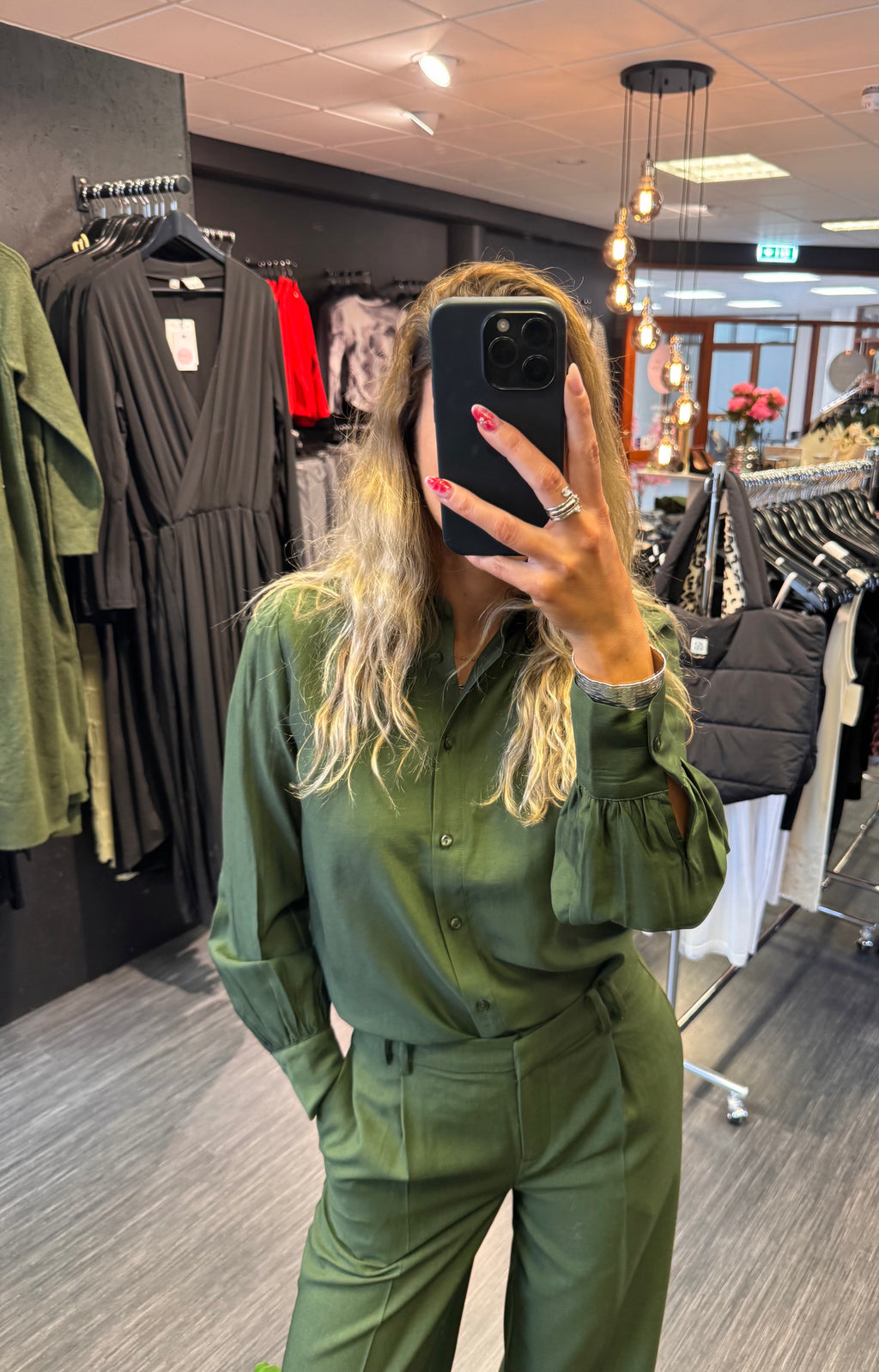 Karlani skyrta - græn