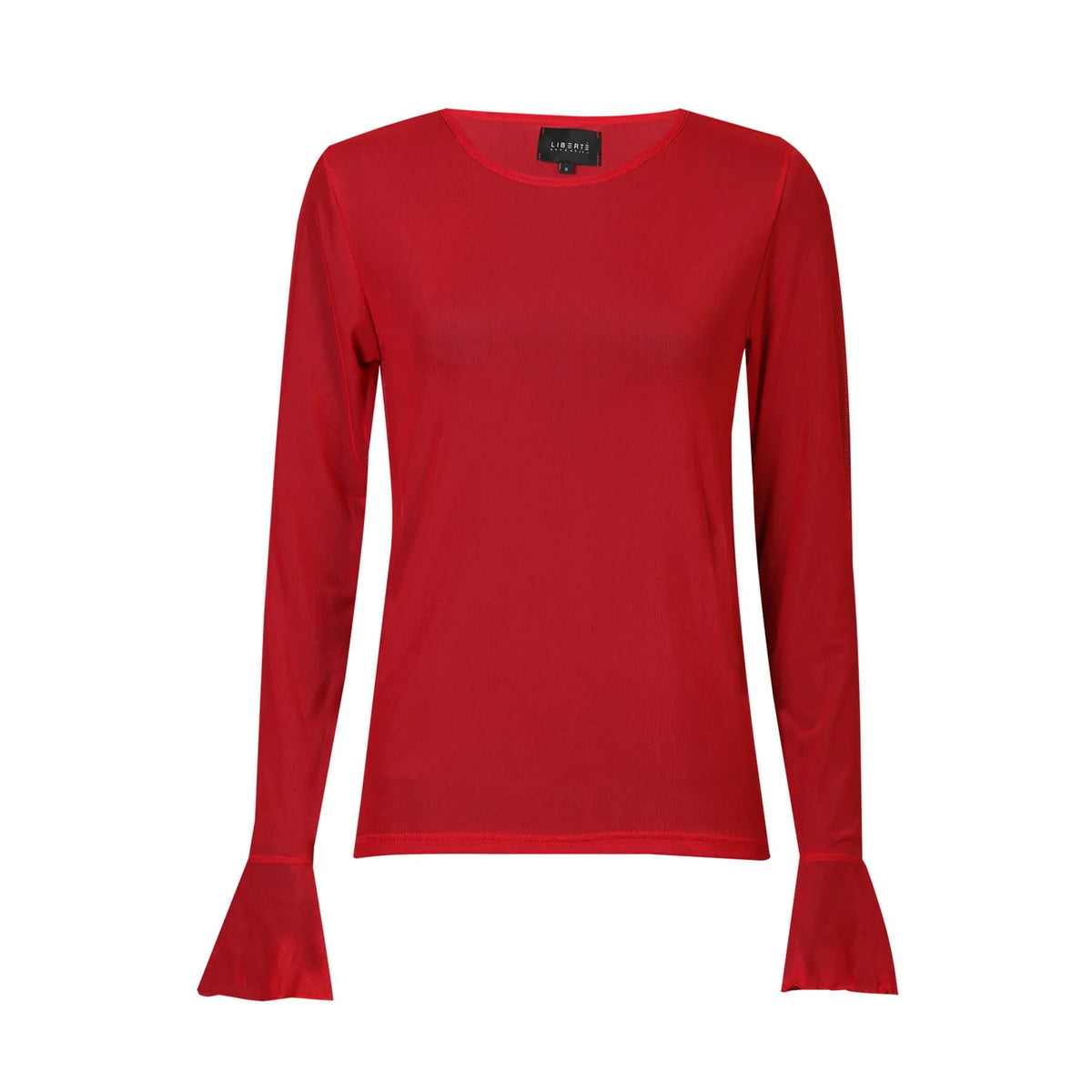 Mesh frill toppur - rauður