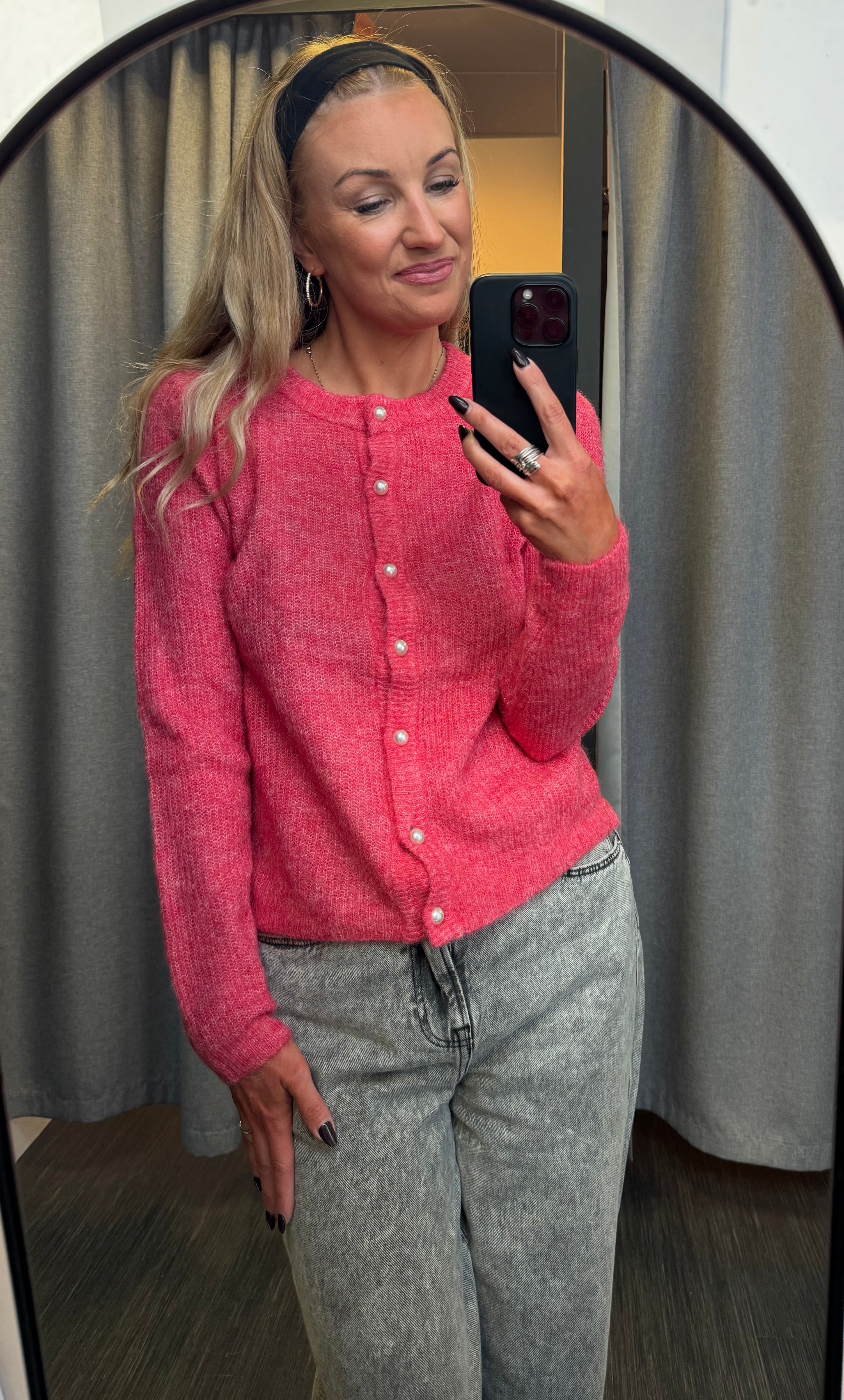 Ardens peysa hneppt berry