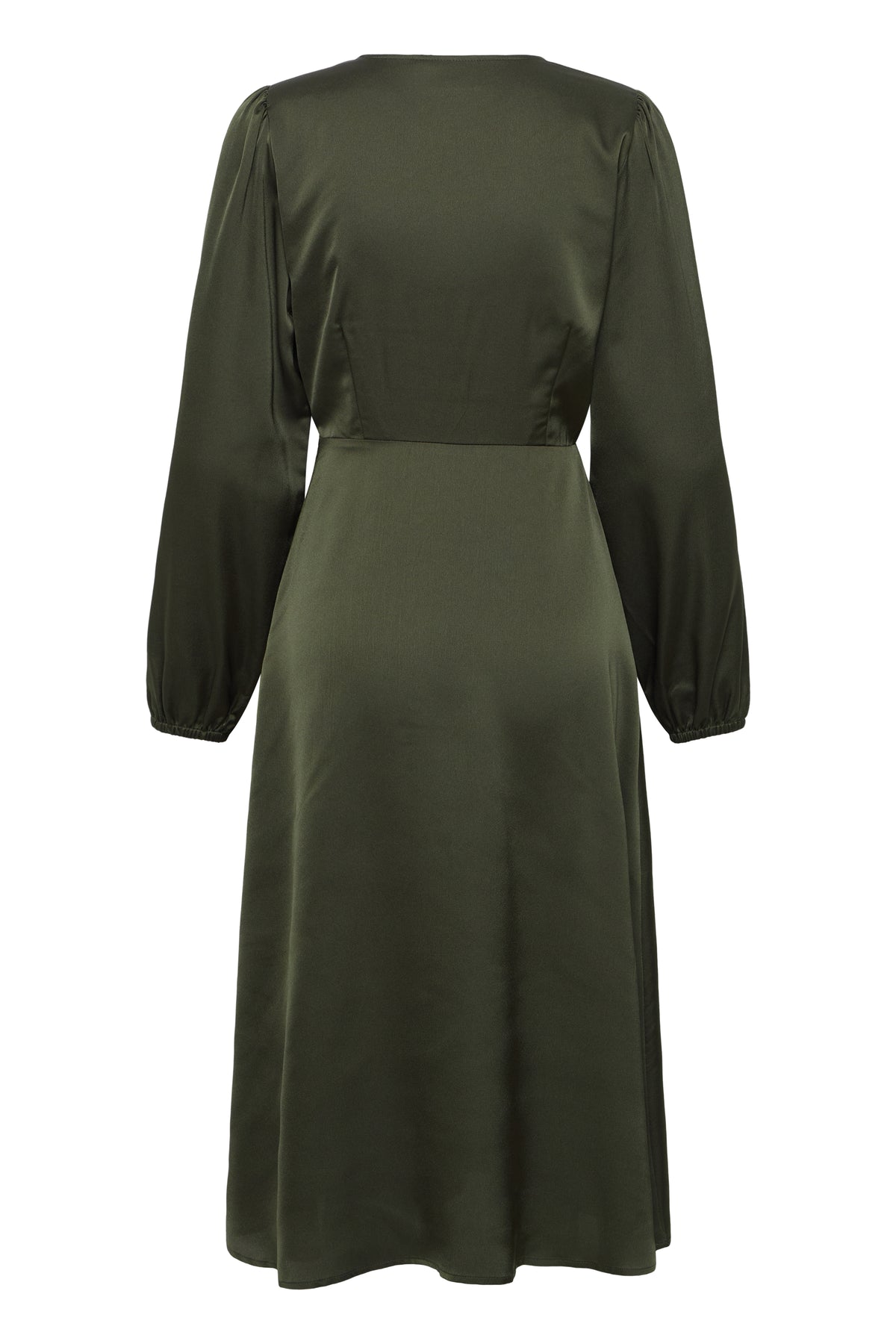 Stormy satín kjóll - khaki