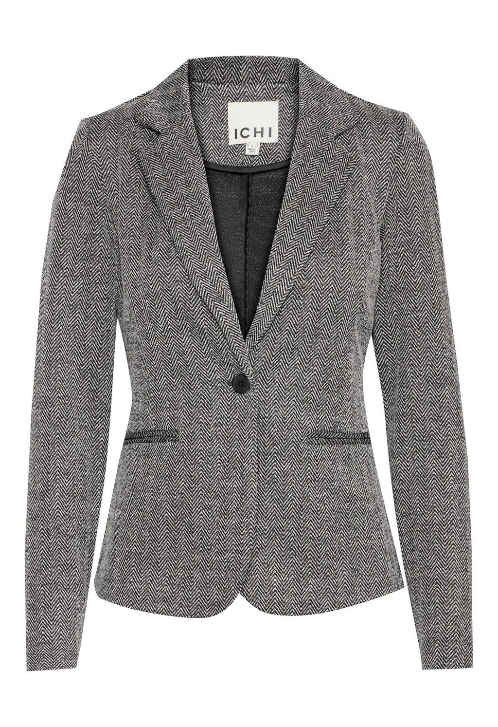 Kate Jacquard blazer - svartur & grár