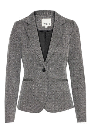 Kate Jacquard blazer - svartur & grár