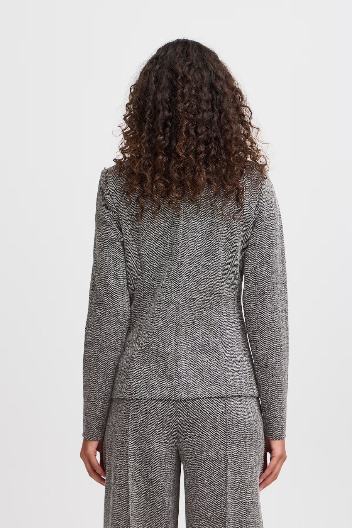 Kate Jacquard blazer - svartur & grár