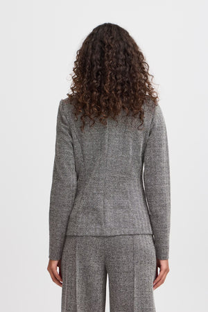 Kate Jacquard blazer - svartur & grár