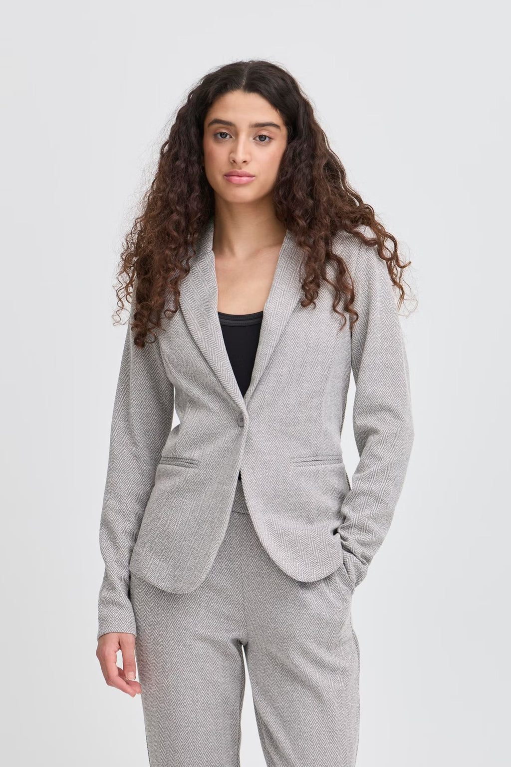 Kate jacquard blazer - Grár