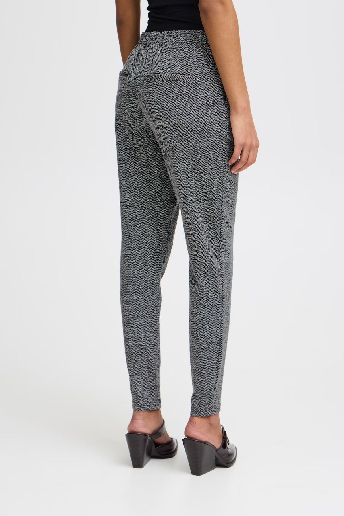 Kate jacquard buxur - svartar & gráar
