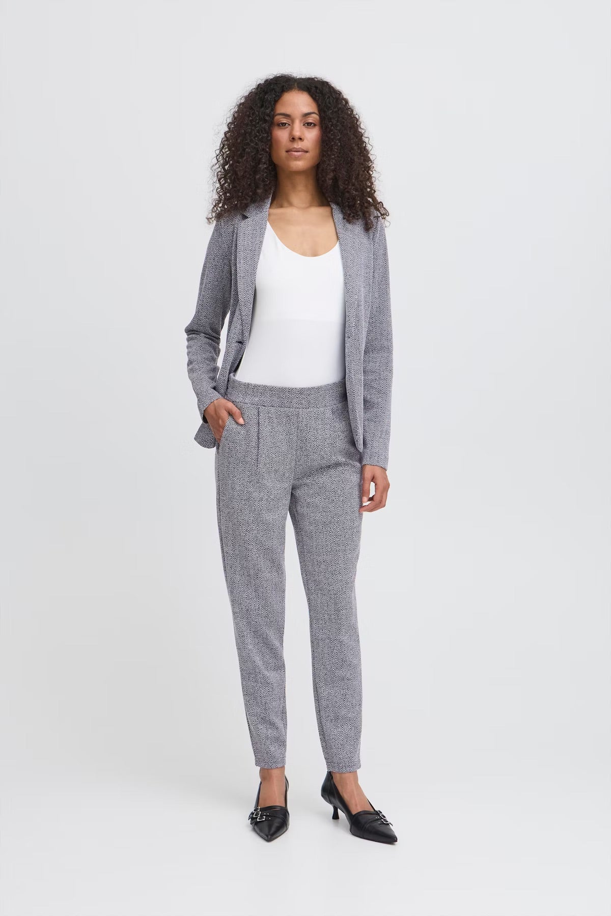 Kate jacquard blazer - Grár