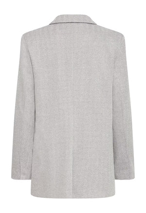 Kate jacquard oversize blazer - grár