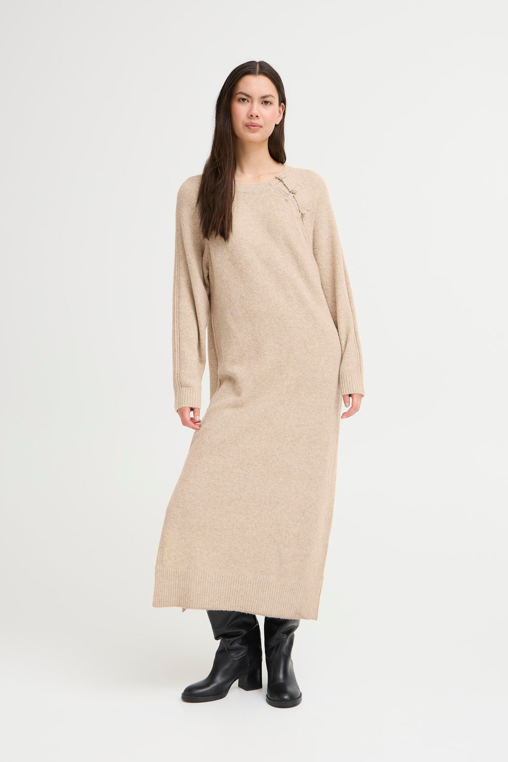 Dasila peysukjóll - beige