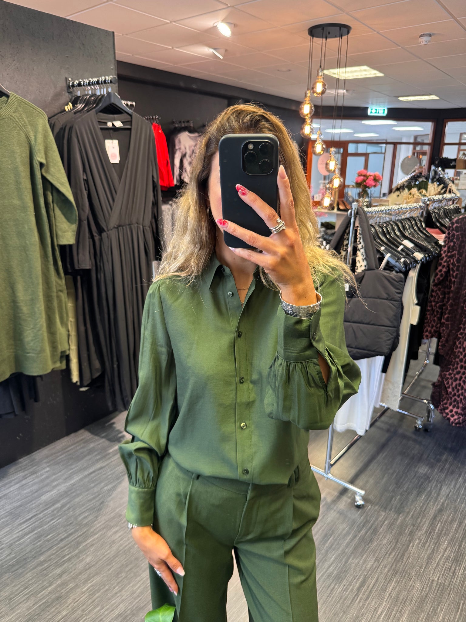 Karlani skyrta - græn