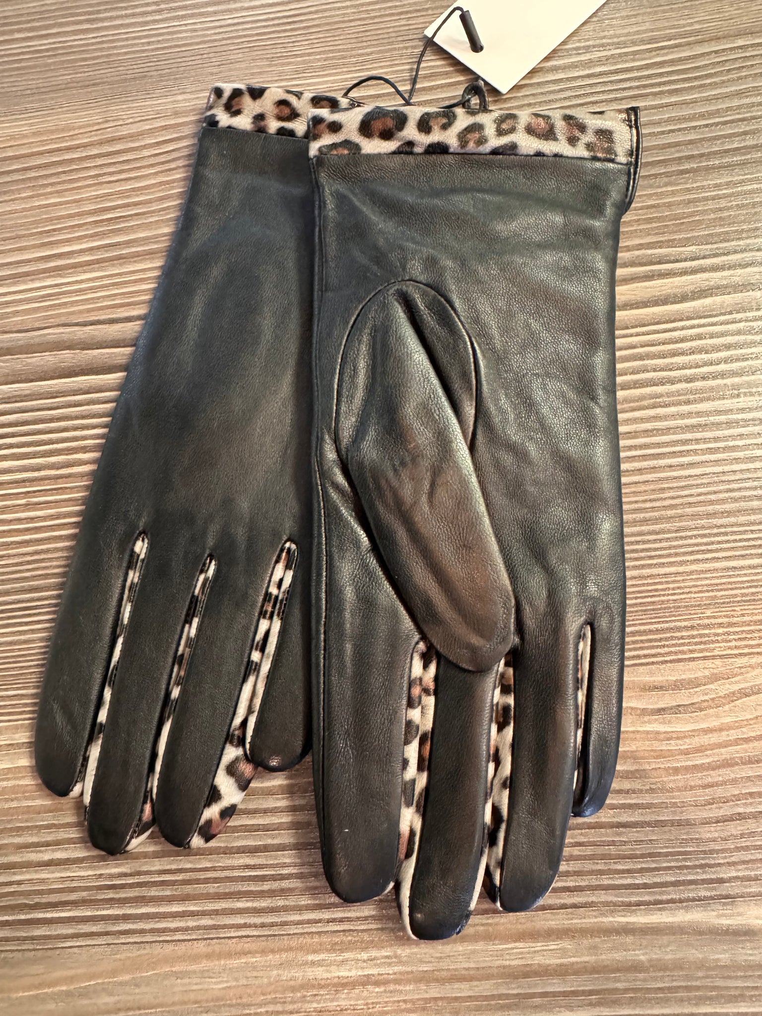 María Leðurhanskar - svartir leo