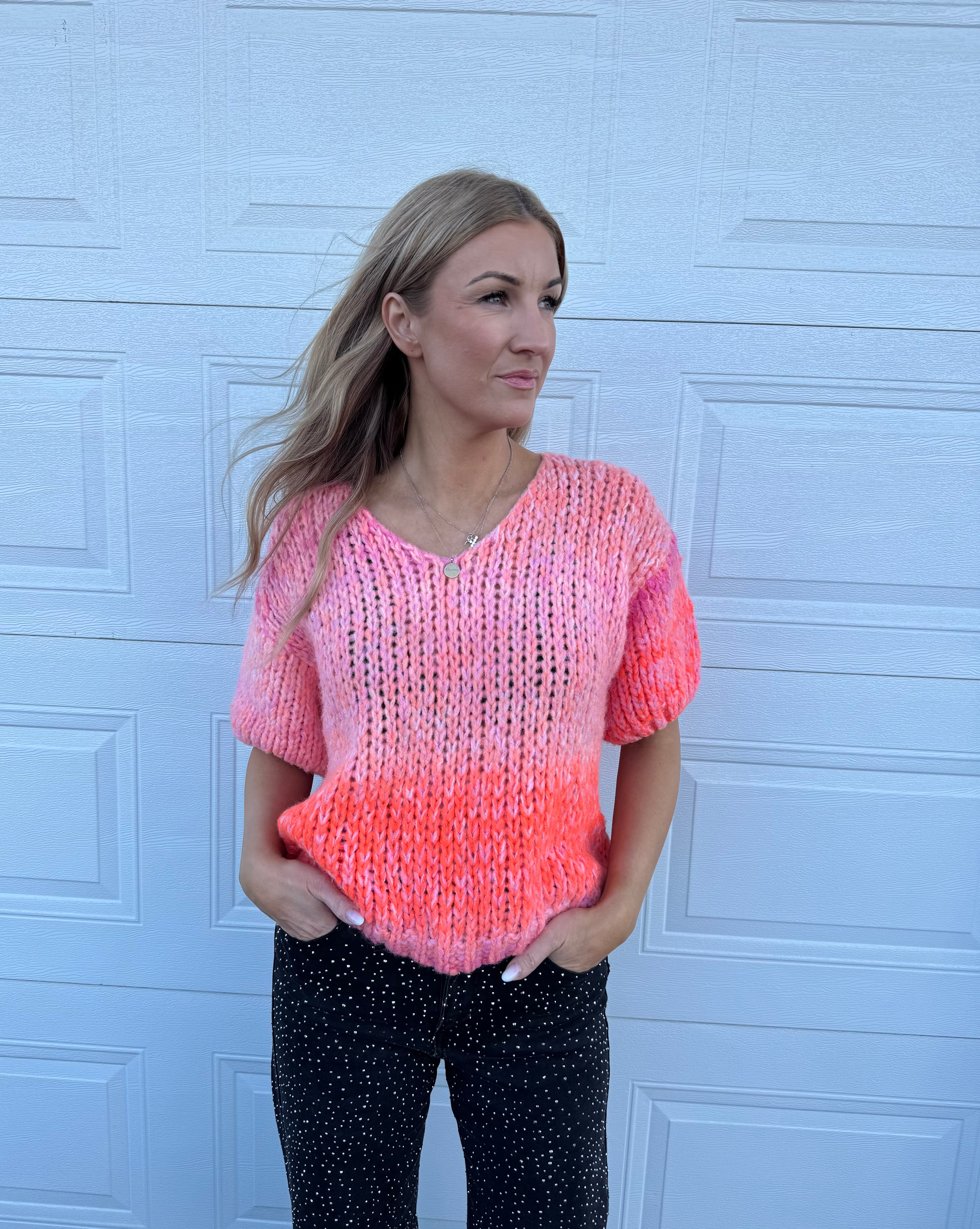 Tooday peysa - peach/pink