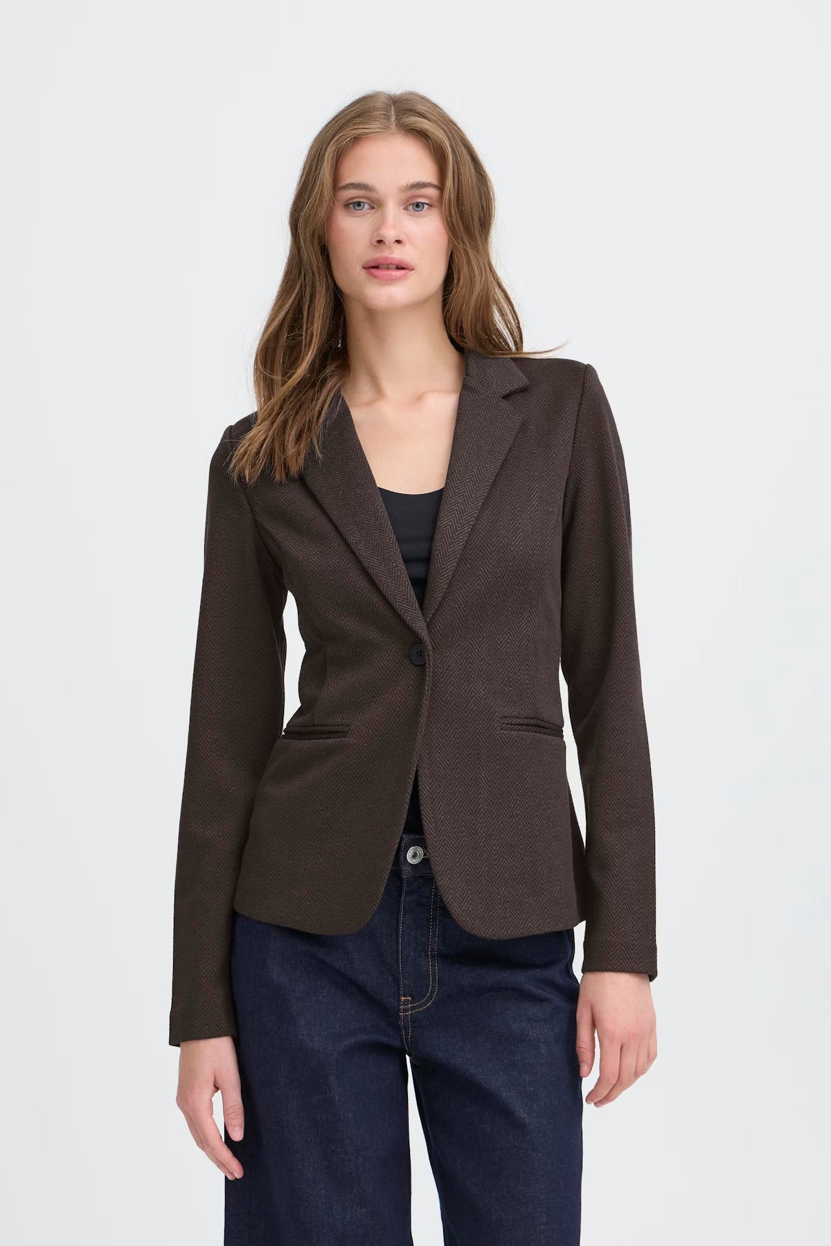 Kate jacquard blazer - Black brown
