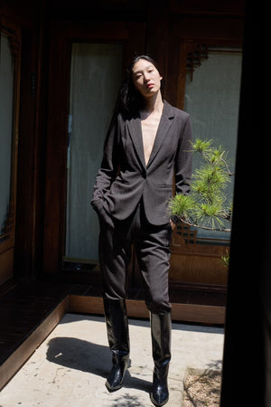 Kate jacquard blazer - Black brown