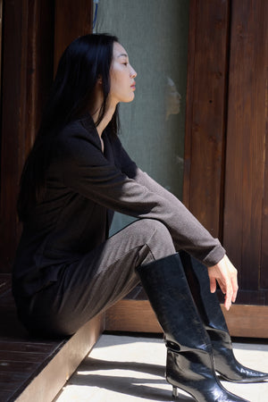 Kate jacquard blazer - Black brown