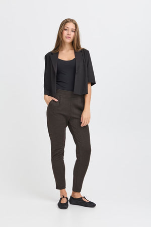 Kate jacquard buxur - black brown