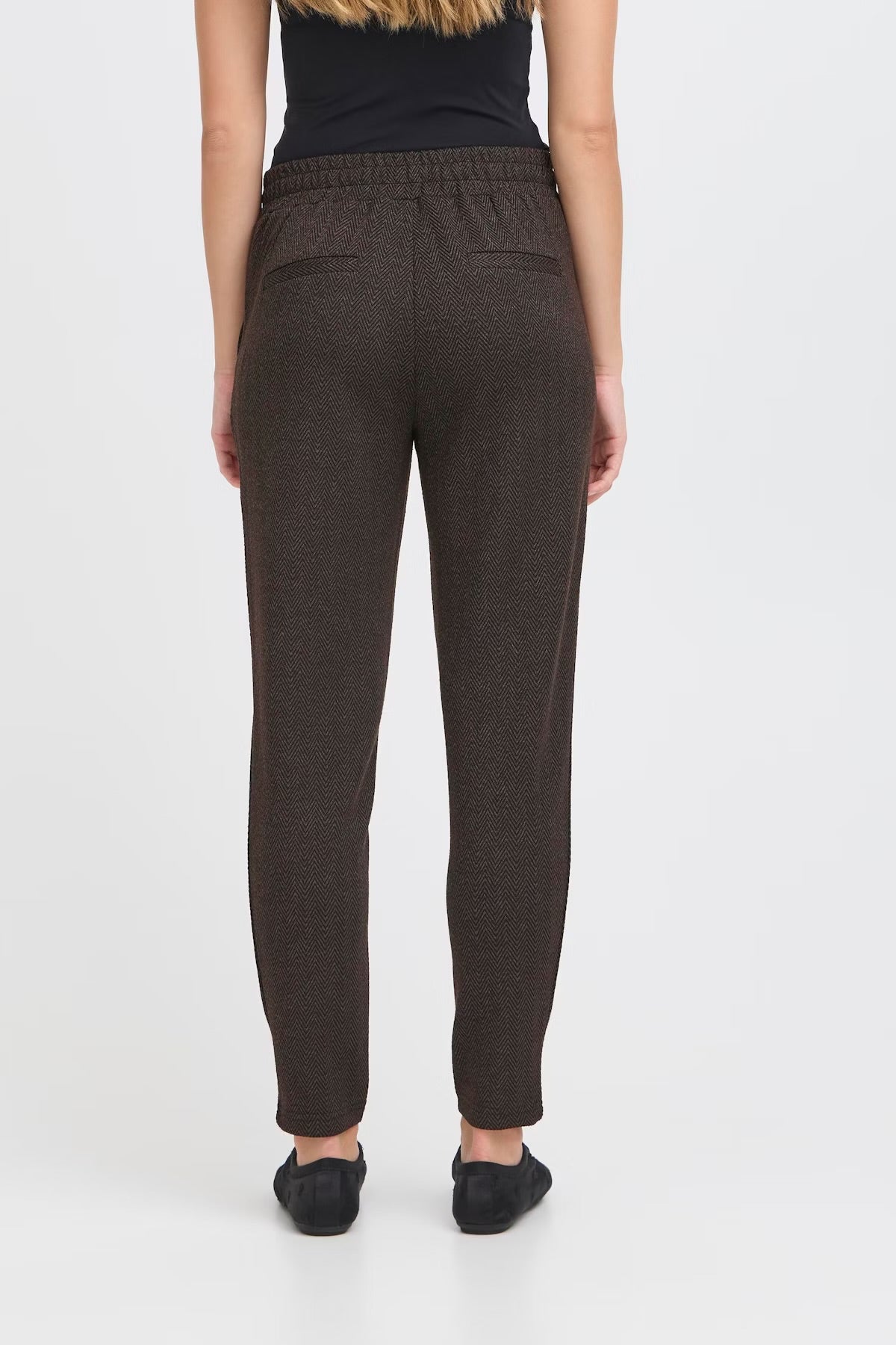 Kate jacquard buxur - black brown