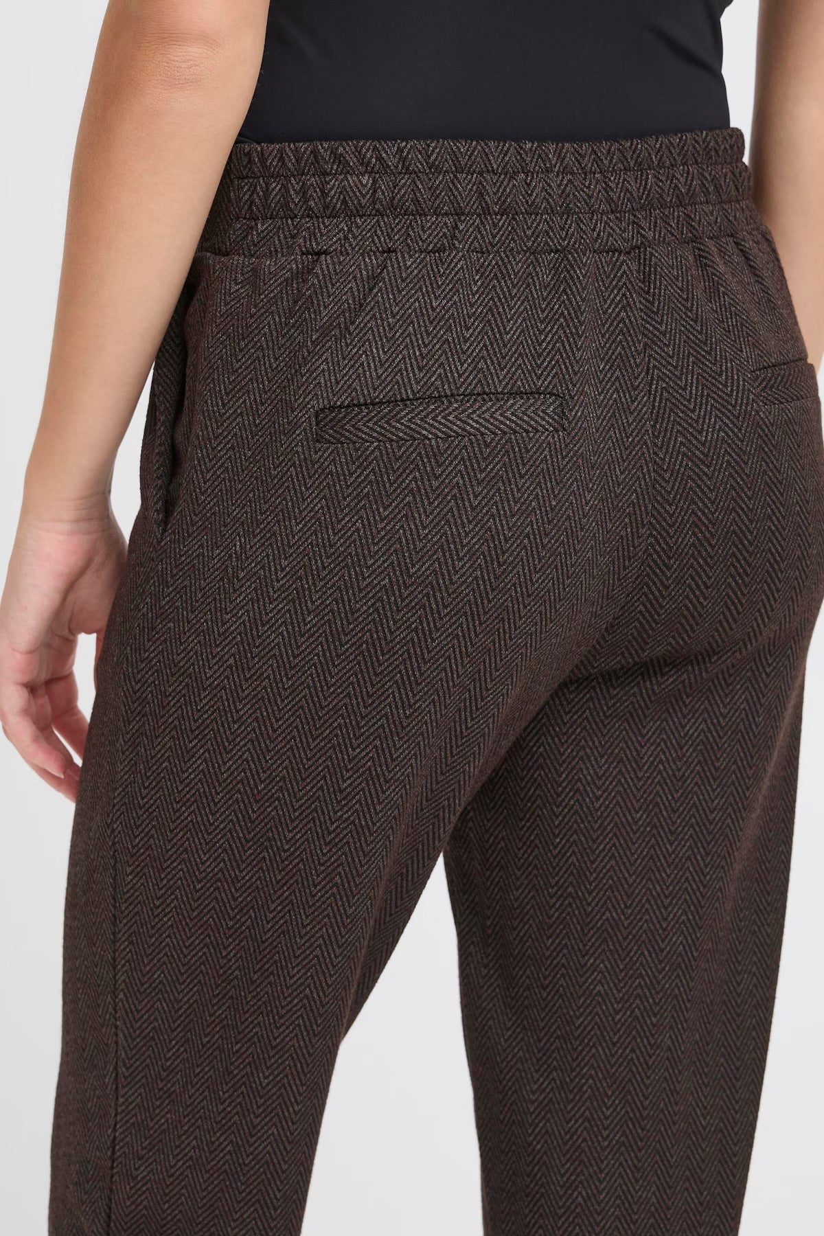 Kate jacquard buxur - black brown