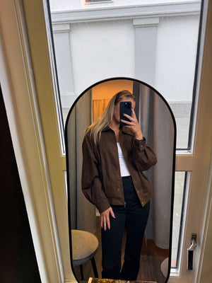 Teresa faux suede jakki - coffee
