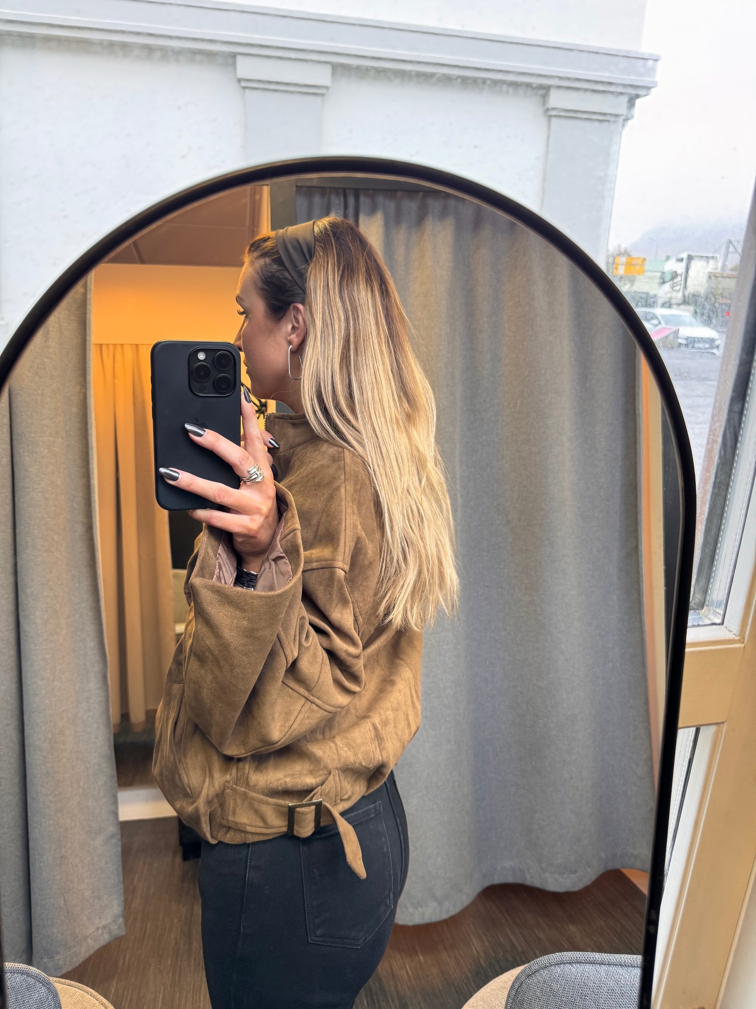 Jessica faux suede jakki - camel