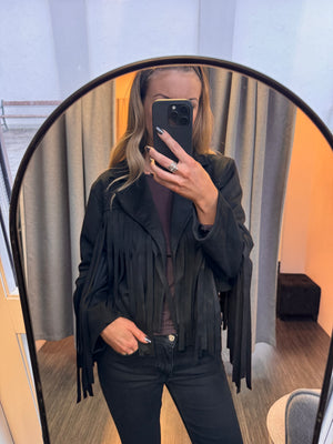 Aþena kögurjakki - svartur
