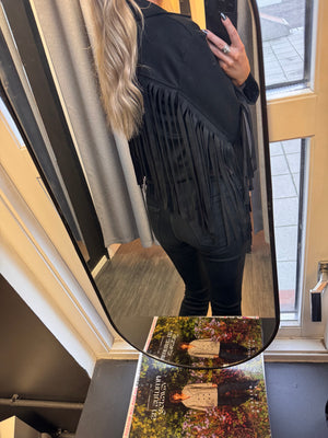 Aþena kögurjakki - svartur
