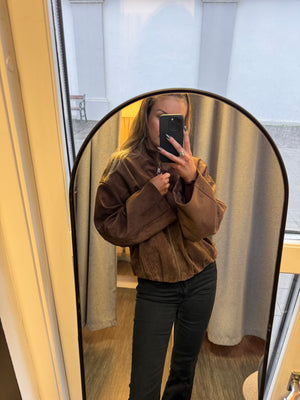 Jessica faux suede jakki - coffee