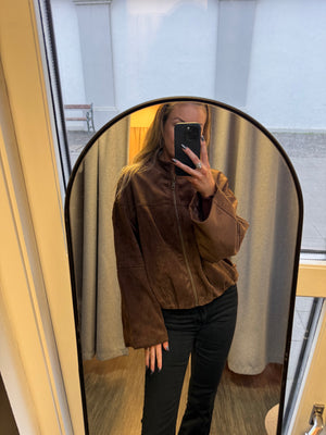 Jessica faux suede jakki - coffee