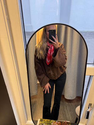 Jessica faux suede jakki - coffee