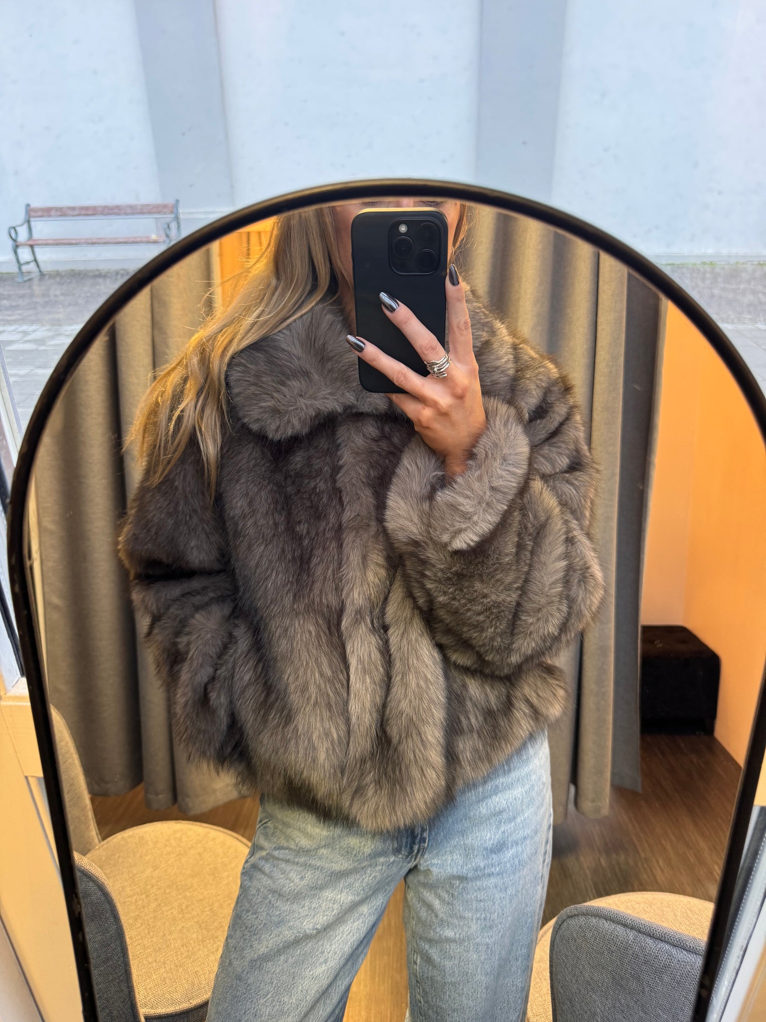 Amanda pels - taupe