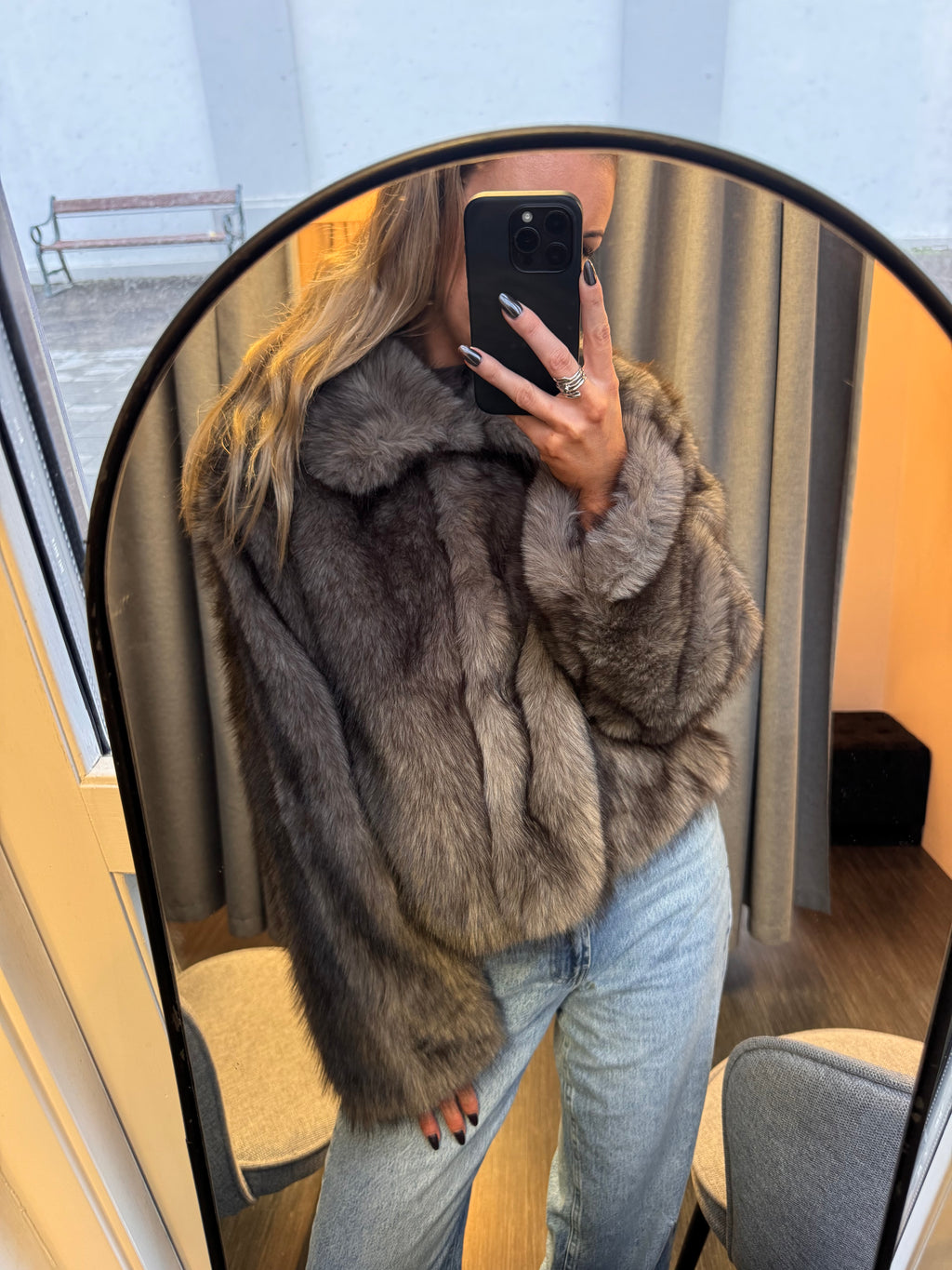 Amanda pels - taupe