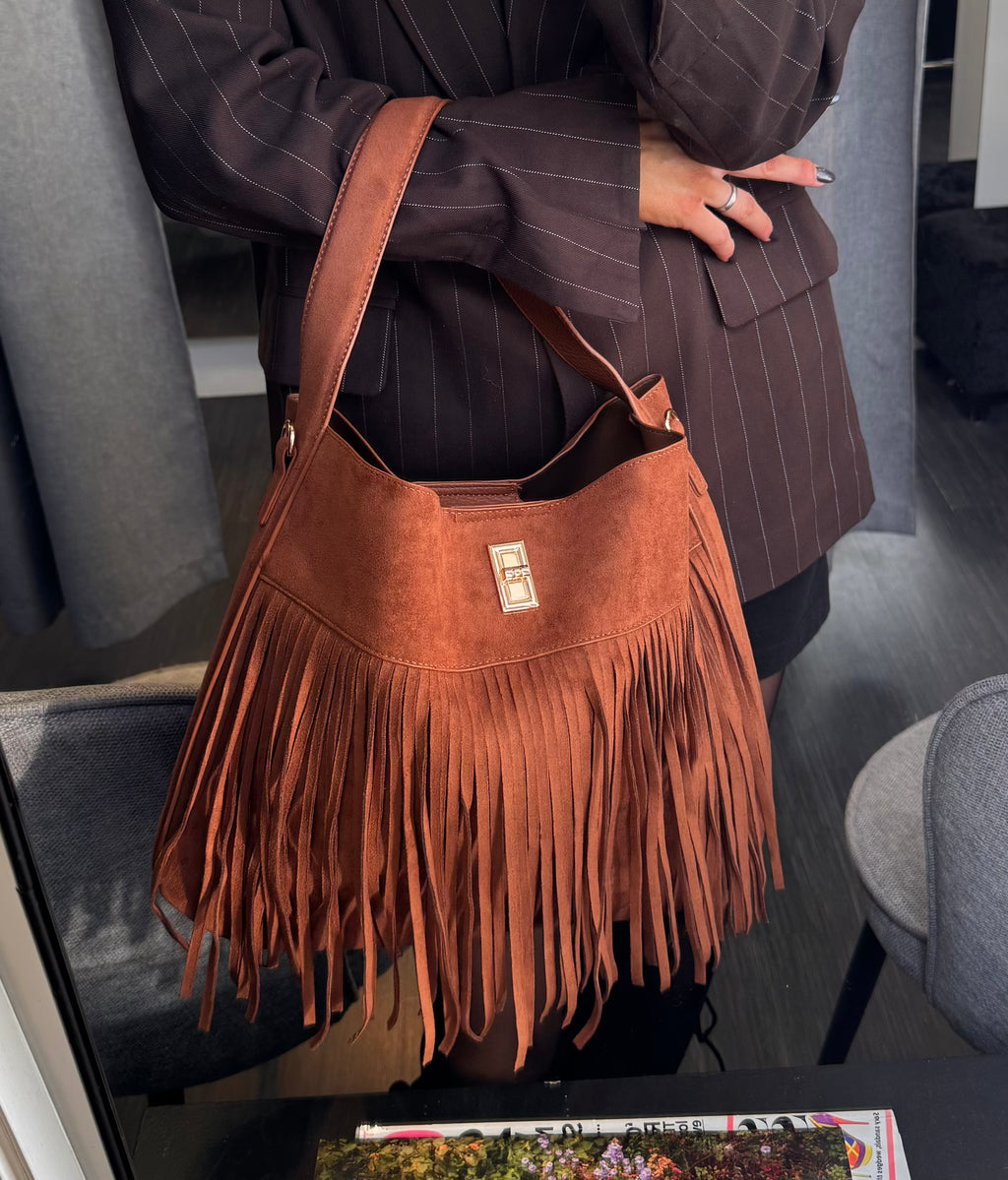 Fringe veski - camel