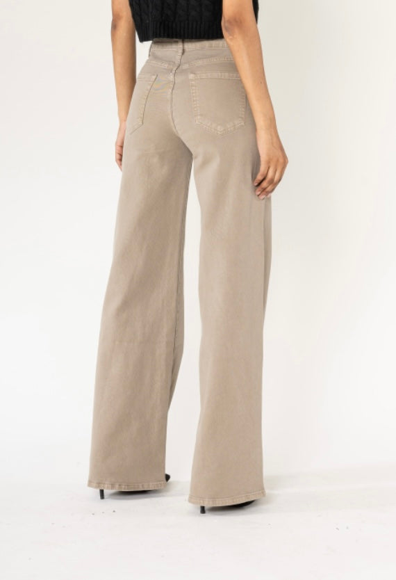 Carter gallabuxur wide leg  - taupe