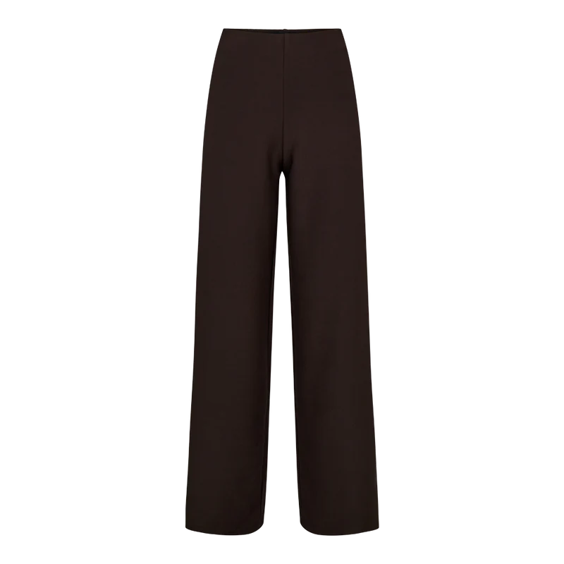 Henne wide buxur - dökkbrúnar