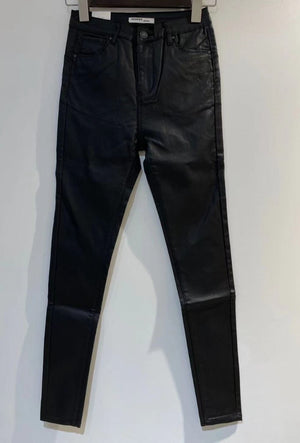 Goodies wax pleðurbuxur - highwaist