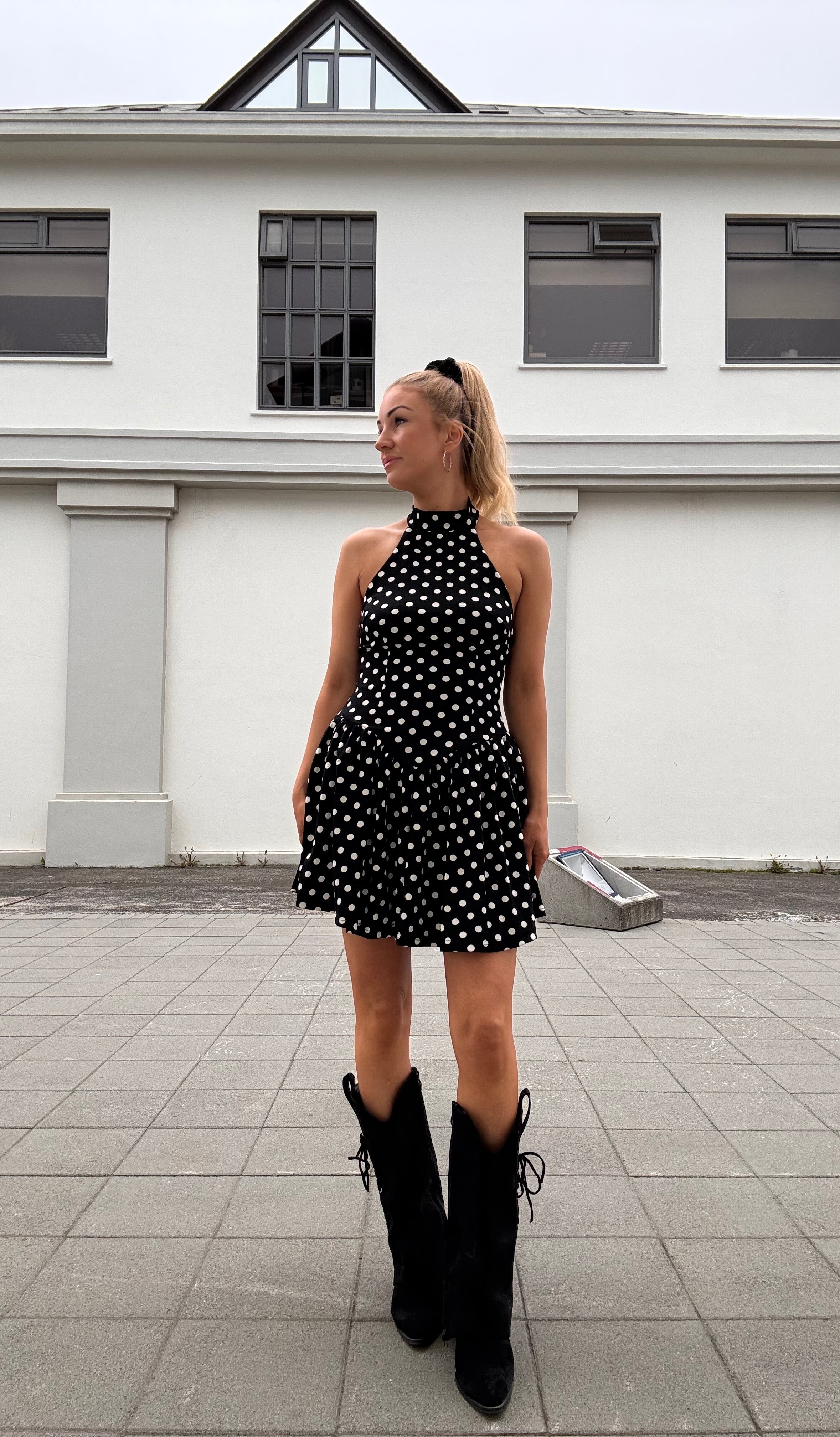 Chloe polka dot kjóll