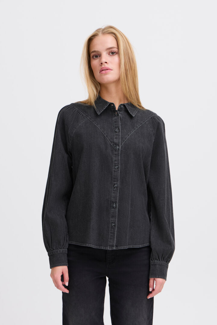 Tullamore skyrta - black wash