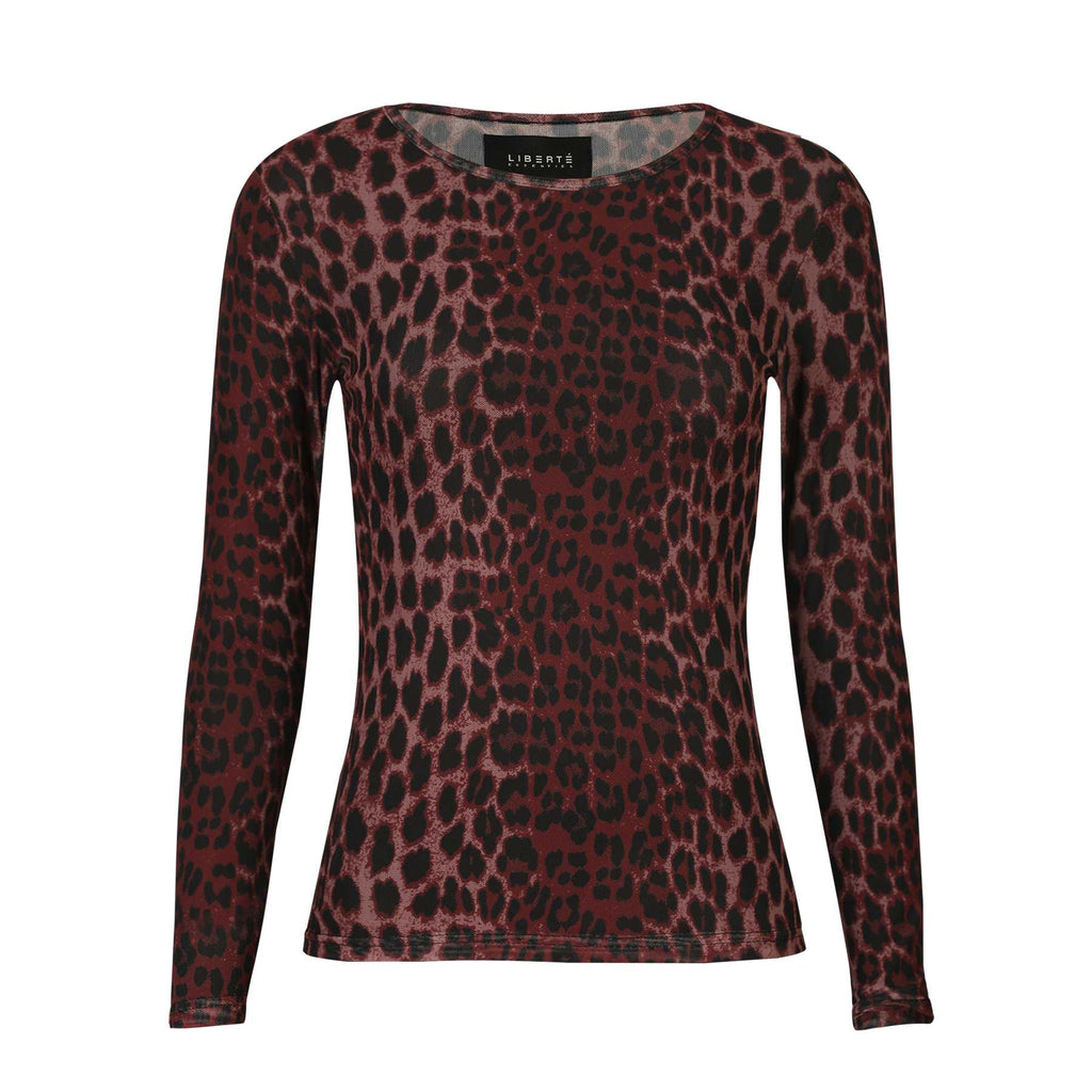 Mesh toppur - leo burgundy