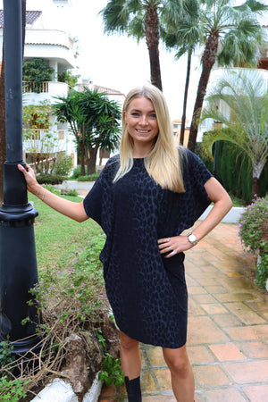Alma tunic - dark grey leo