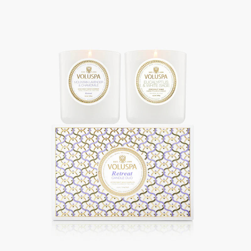 Retreat candle duo - gjafasett