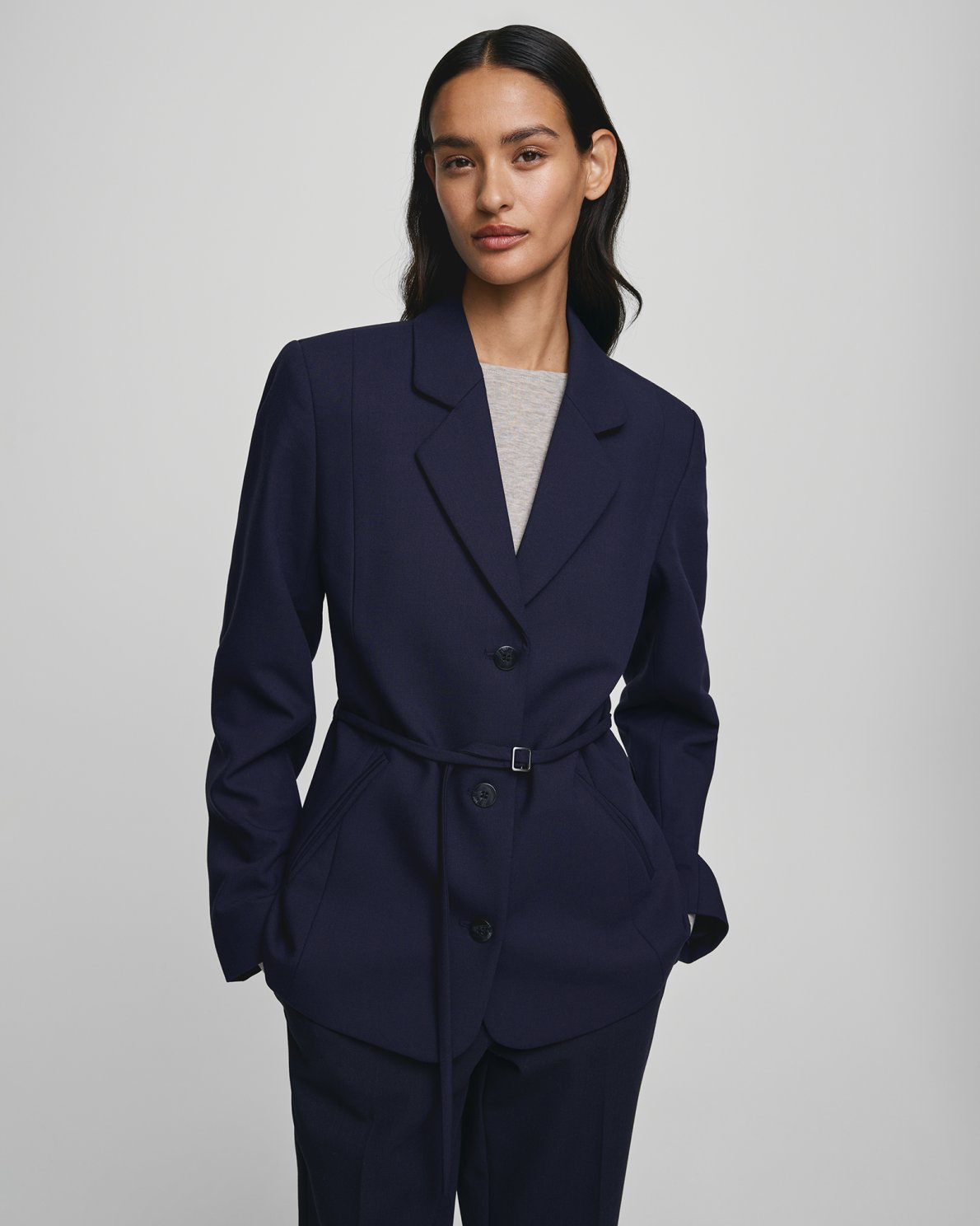 Freylia straight blazer - mari blue